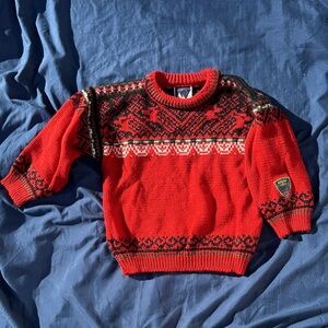 Dale of Norway Red Patterned Kid’s Sweater